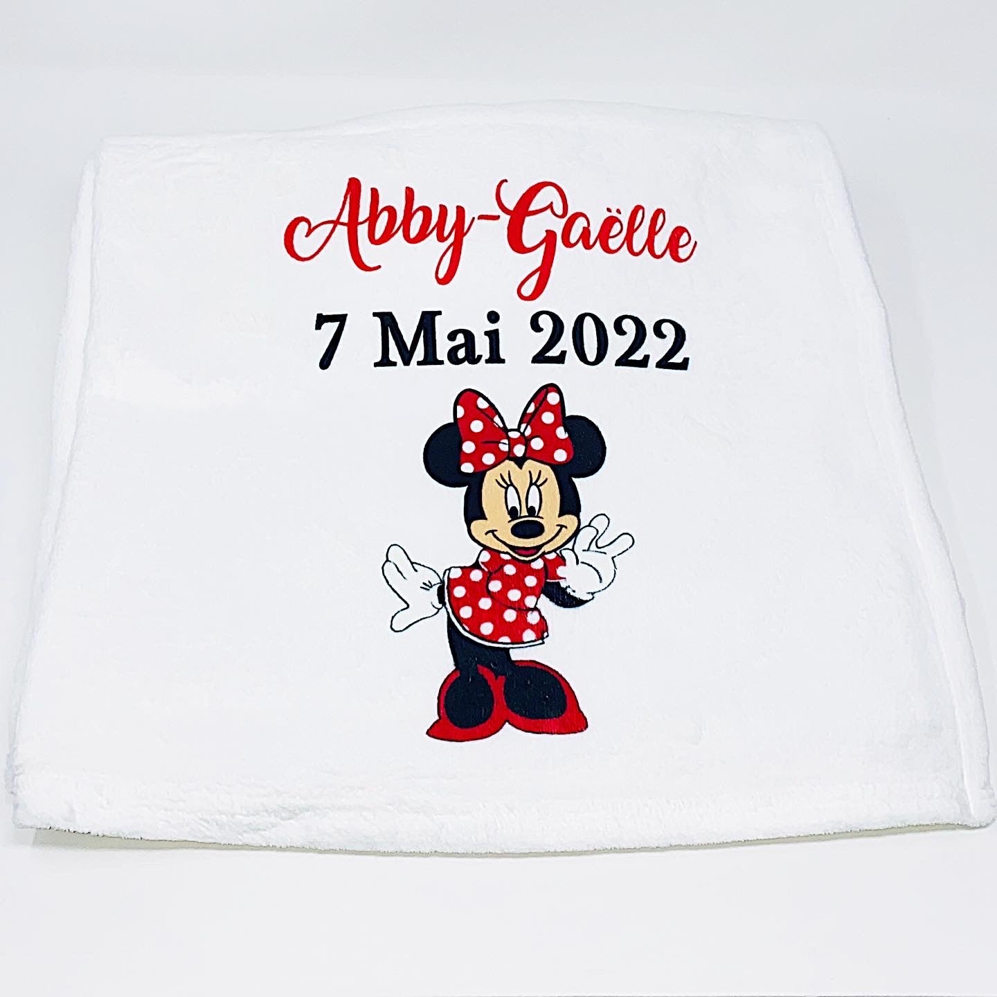 Minnie Mouse Personalize Throw Blanket