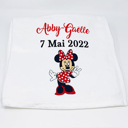 Minnie Mouse Personalize Throw Blanket