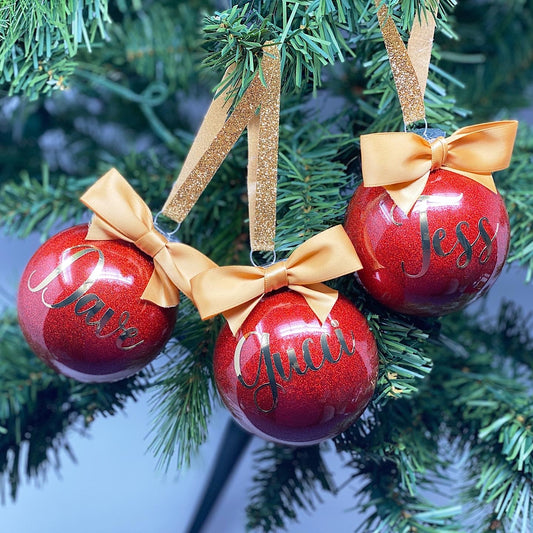 Red & Gold Round Ornament