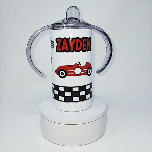 Car Race Sippy Cup With Name
