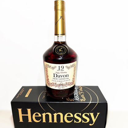 Custom Hennessy Bottle (Stickers & Label)