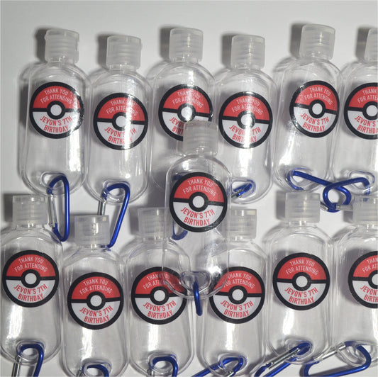 Sanitizer Bottle with Custom Pokemon Label