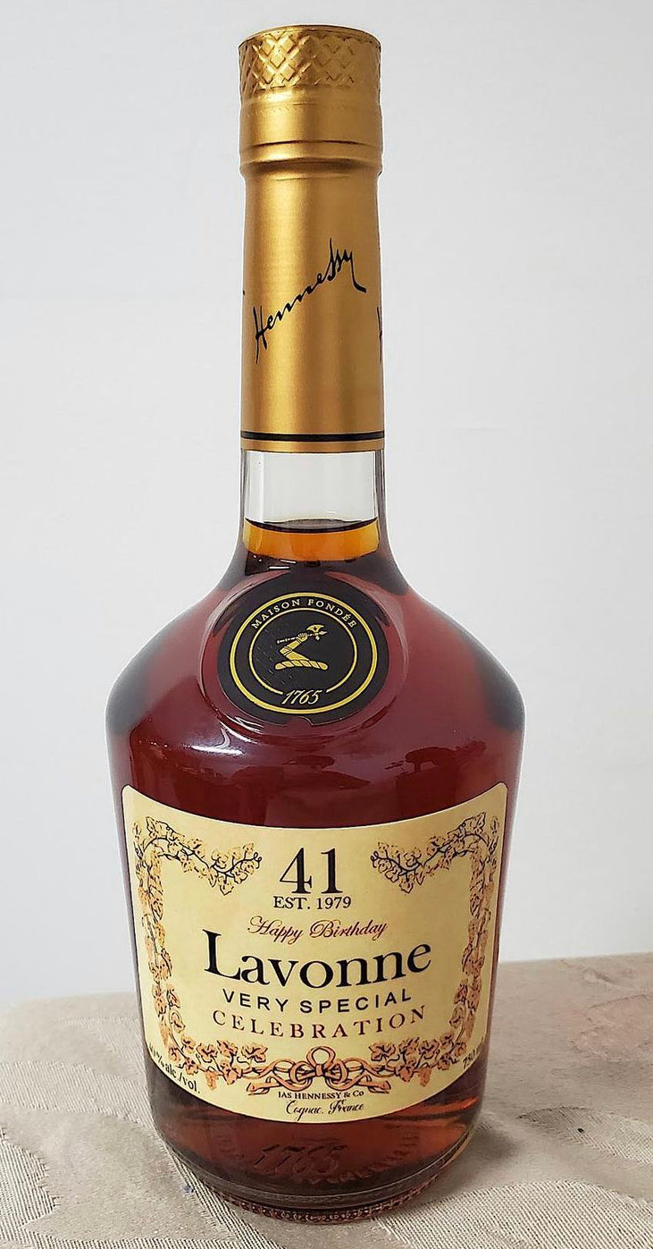 41st Birthday Hennessy Label