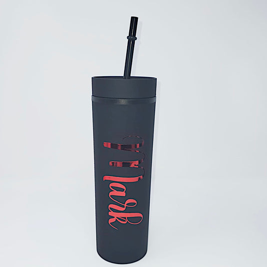 Skinny Matte Acrylic Tumbler with Name