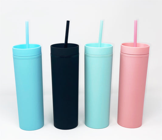 Acrylic Tumbler with Straw