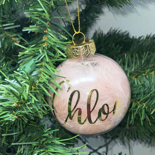 Pink Feather Ornament